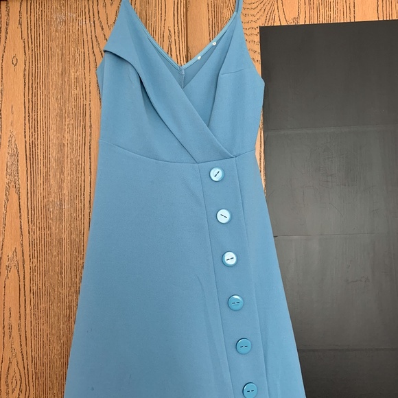 Silence + Noise Blue Button Dress - Picture 3 of 7